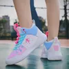 Дизайн бренда баскетбольная обувь для детских кроссовок Comfort Cushion Boys Sport Sneakers Training Shoes без скольжения детские кроссовки 240401