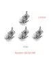 4 Pcs/Lot Spot 1.5 Inch M8 Screw Rod Brake Universal Wheel Light White Pp Steering Caster Lunch Break Folding Bed Furniture