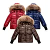 2023 Orangemom Kids Vêtements d'hiver Duck Down Boys Filles Vestes Infant Boy Coats Children's Vestes Vestes Cabiller Shiny Snow