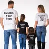 Family Tshirt Custom Your Logo Print Family Dopasowanie strojów Ojciec córka matka Dzieciowe Zestawy odzieży rodzinne T-shirty