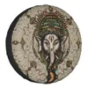 Mandala Lord Ganesha Spare Tire Cover Case Ganesh Ganesa Ganapati Elephant Wheel Covers for Jeep Hummer 14" 15" 16" 17" Inch