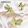 IHOMCASA Dragonfly/Butterfly Shape Brass Door Knobs Furniture Cupboard Drawer Pulls Dresser Wardrobe Kitchen Cabinet Handles