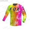 Koszulki rowerowe Tops 2022 NOWOŚĆ MOTOCROSS Downhill Jersey MX Rower Mountain Bike Dh Maillot Ciclismo Hombre Quick Dry Jersey Racing HPIT Y240410Y2404184INB