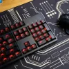 المجموعات الجانبية المطبوعة PC Blacklight Keycap Black شفاف 126 مفاتيح كرز ملف تعريف keycap ل GK60 GK61 لوحة المفاتيح الميكانيكية