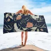 Baihe Peony Painting Image Beach Towel Luxuryクイックドライマイクロファイバーバスバスタオルヨガマットピクニックブランケット