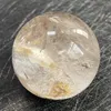 Dekorativa figurer 105G Natural Stone Clear Quartz Crystal Ball Rainbow Sphere Polished Rock Reiki Healing B749