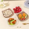 Kitchen Accessories Cute Bear Bowl Plate Tableware Kawaii Reusable Plastic Breakfast Salad Yogurt Bowl Snack Dish Kitchen #50g