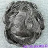 Human hair toupee brazilain remy 1B mixed 40 grey color full pu men toupee hair replacement full swiss lace toupee 6503793