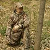 Winter Outdoor Warm Fleece Clothing real tree Bionic Camouflage Hooded Hunting Ghillie Suit Jacket Pants and hat gloves
