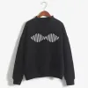 Толстовка Arctic Monkeys Sound Wave Print Женщина толстовка корейская вязаная пулочка с толстым осенним зимним цветом женской одежды