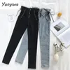 Jeans pour femmes pantalons en denim féminin lacets sur les femmes à côté plus siz 5xl stretch haut taille féminino skinny for women panton