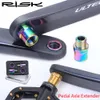 Risque RT109 Titanium Bike Pedals Extenders 16 mm / 20 mm avec laveuse MTB Mountian Light PEDELS PEDELS LANDED STRECHED avec JOINT