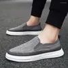Casual Shoes 2024 Design Mens Sandals Summer Slippers Outdoor Beach Leather Breatble Slip-On