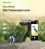 Lens Apexel HD 36X Teleskop Lens Profesyonel Telefoto Zoom Kamera lensi İPhone Samsung Akıllı Telefonlar Kamp Avcılık İçin Tripodlu