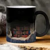 Mugs Bookshelf Coffee Mug Ceramic Biblioteca 3D Biblioteca creativa Drinkware multiuso Regali di Natale per amanti dei libri