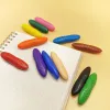 12-färgs barn kritor inte smutsiga händer olja pastell barn målning säkerhet jordnötter crayons lätt att hålla