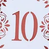 10-stcs/set Tabelnummers 1-10 11-20 Mini Pearl Paper Laser Cut Table Number Cards For Weddings Party Banquet Wedding Tafelnummer