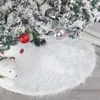 Bolha beijo 1pc White Christmas Tree Scury Mat Ornamentos de casamento aniversário luxuoso tapete de peles