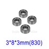 4pcs 520/620/830/950 Roueur de balle pour Tamiya Mini Car 4wd 2 * 5 2 * 6 3 * 8 * 3 5 * 9 * 3