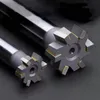 Cutter di fresatura a T-slot in carburo per taglieri in lega YG8 saldati in metallo per cnc in acciaio in acciaio toccante gambo dritta strumenti