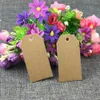 200pcs / lot 8 * 4cm tags kraft cartes de papier tirage à main étiquettes étiquetées de la carte simple