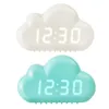 Cloud Dress Clock Kids Kids Light Led Table Controllo vocale Wake Up Digital Desktop Clock USB Despertador Orologio elettronico