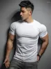 Camisetas masculinas 2024 Camisa de esportes de verão Men Gyms Fitness Camiseta curta Camiseta masculina seca rápida TRABALHANDO TRANDEUTO DE TRANDE TOPS Roupas