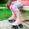 Patins em linha skates meninos e meninas patins de rolos de linha dupla sapatos de lona