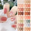 15ml Translucent Jelly Nail Varnish Summer Ice Through Gel 30 Color Transparent Nude Nail Polish Nail Phototherapy Glue Manicure