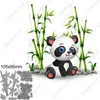 Nuovi muore di taglio in metallo Panda carini con stencil di pattern di bambù per scrapbooking di cartoline di compleanno e stampi