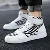 Casual Shoes Men Canvas High Top Anti Slip Vulcanized Breathable Sports Fashion Black Sneakers Sizes 39-47