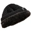 Basker unisex sport etikett stickad hatt mode höst och vinter beanie hattar för kvinnlig man tillsätt päls fodrad varm mössa