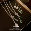 Sier Needle kidaid Diamond Drop Drop Necklace Necklace String French Light Retaid Accorings High