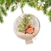 Decoração de festa Clear Christmas Ornamentos de Natal Transparente Ball Plástico Plástico Equilizável Bauble Natal Tree Holding Decor for Wedding