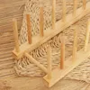 Bamboo Wooden Dish Drainer Rack Plate Rack Stand Pot Lid Holder Kitchen Cabinet Organizer Pan Cups Stand Kitchen Accessories