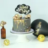 5 Pcs/lot Gold Ball Cake Topper Happy Birthday Cupcake Topper Personalized Wedding Baby Shower Baking Cake Top Flag Decorations