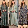 Etnische kleding moslim avondjurk Jacquard borduurjurk kralen mode kaftan arabian dubai abaya vestidos musmanes bayan mod dh4uy