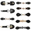 3Pair Cardigan Clips Holder Buckle Shawl Shirts PU Leather Clasps Non-Slip Locking Buckle Pins DIY Cape Clothing Accessories