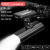 1800 Lumens Bike Light Hoisting Headlight Multifunctional Holder Powerful Flashlight USB Charging LED Bicycle Front Light Garmin