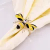 Hete set van 10 bijen servet buckle servet ring legering legering insecten diamant gesp koekjes handdoeken servethouder