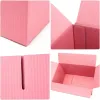 10st/parti rosa kartongförpackningslåda 3-skikt Korrugerad papperslåda Candy Box Wedding Party Favor Gift Box Black Carton