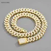 Ouya Hip Hop Schmuck 12mm weiß vergoldet geplattet kubanische Verbindung CZ -Drucker Diamant Cuban Link Kette Halskette