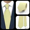 Coules de cou Lyl 7cm Business jaune Dot Business Mens Tie Luxury BONUS IMPRESSION CADEAU ÉLÉGANT MASSE FORM