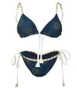 Mesas de banho feminina de banho vintage Print Print Beach Swimsuit 2024 Fashion Hollow Strap Biquiny Mask