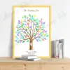 Accessories Personalized Name Date Fingerprint Diy Wedding Tree Leaf Painting for Wedding or Wedding Anniversary Souvenir (inkpad Included)