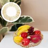 Set di stoviglie che servono piatto piatto di vetro ciotole da frutto del vagone fruite decorazioni in oro multiuso