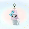 Japanese Cute Crossdressing Kuromi Shark Cat Plush Toy Doll with Keychain and Doll Catcher Pendant