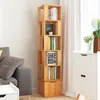 Étagère de plancher de bibliothèque en rotation simple bibliothèque créative armoire de rangement de salon multifonctionnel