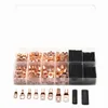 60/220/260CPS Assortment Car Auto Copper Ring Terminal Wire Crimp Connector Bare Cable Battery Terminals Soldered Connectors Kit