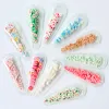 12pcs 60 * 22 mm PVC Remplissage Shakes Clay Christmas Festival Applique pour coiffure de Noël DIY CHIEURS CHIEL CIPS ACCESSOIRES